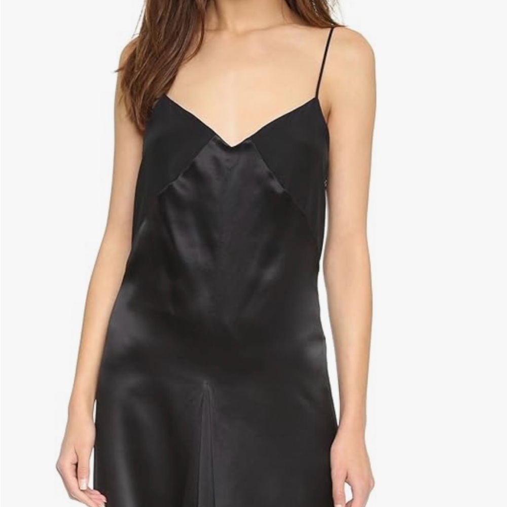Rag & Bone  Black Satin Slip Dress